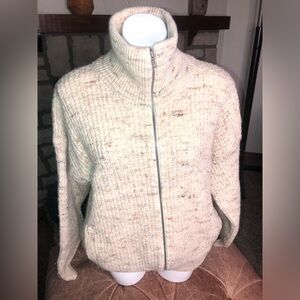 Pendleton Cream Zip-Up Sweater